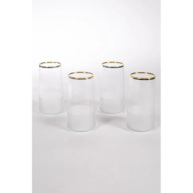 Hermia Concept 'Nsh 520' Gläser-Set (4-teilig), Gold / Transparent, 8 x 8 x 15 cm, 520 ml – Bild 3