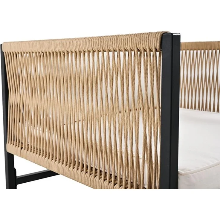 Gartenset Sitzgruppe Gartenmöbel Set Cube Essgruppe Rope Outdoor Möbel Beige – Bild 12