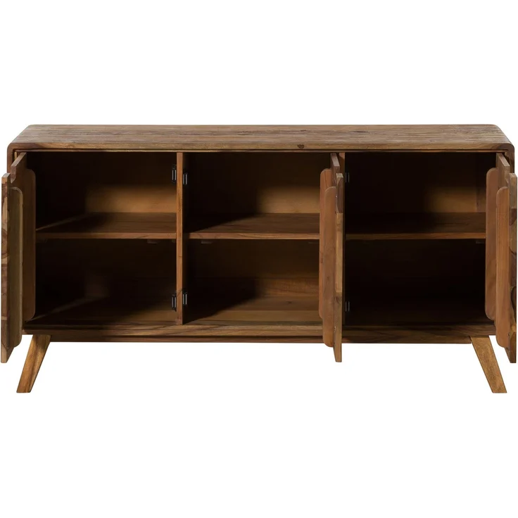 Sideboard Sheesham 134x40x65 natur sandgestrahlt lackiert MALMÖ 2 #206 – Bild 2