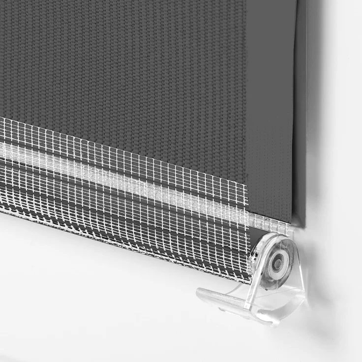 Doppelrollo Klemmfix ohne Bohren, Sonello, blickdicht, 40x210 cm Anthrazit Easyfix Duo Rollo, Rollos für Fenster und Tür, Lichtschutz, Blickdicht, Jalousie freihängend mit Klemmträger, Seitenzugrollo, einfache Montage, in verschiedenen Farben und Gr... – Bild 5