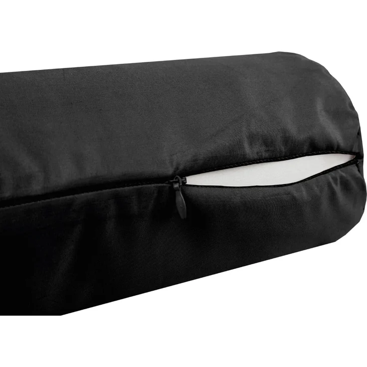 Bestlivings Bezug für Nackenrolle 10x25cm ( BxL ) Bezug in Schwarz, in vielen Farben – Bild 1