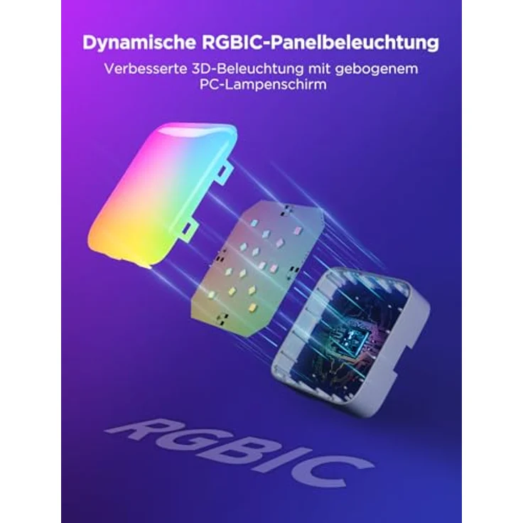 Govee Mini-Panelleuchten, LED-Wandpaneele, RGBIC, Matter/Alexa/Google Assistant, Musiksync, 20er-Pack – Bild 4