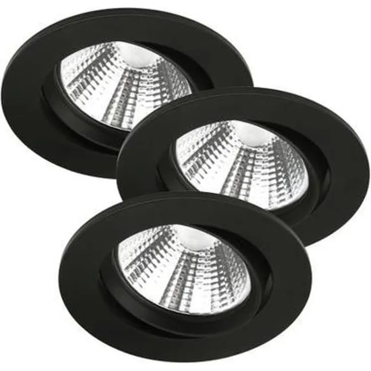 LED Einbauleuchte schwarz Nordlux Fremont 3er Set a 345lm 2700K rund