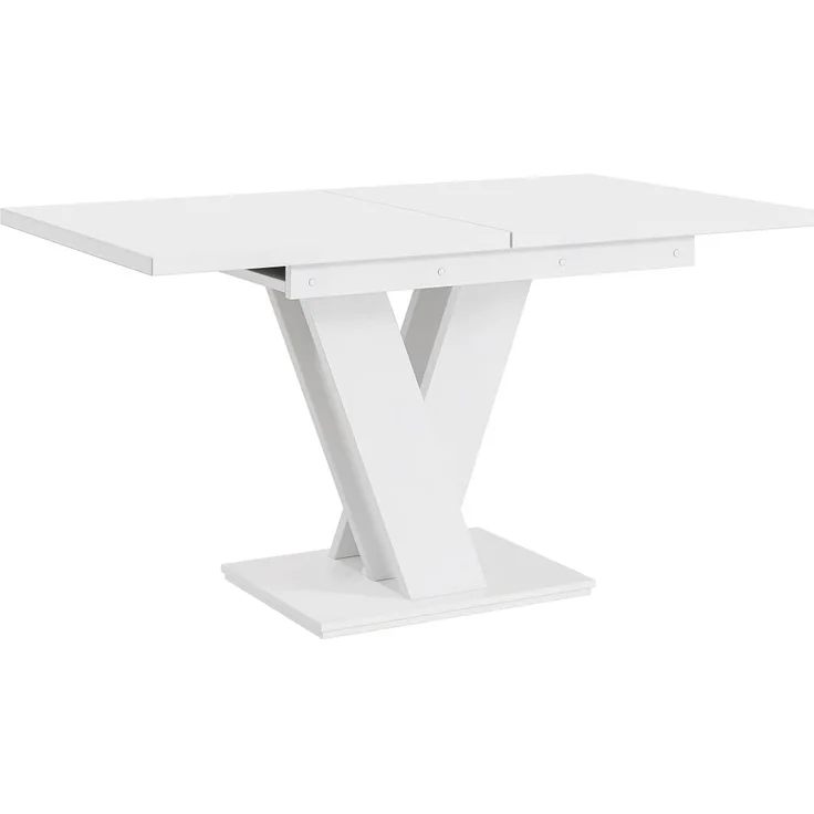 MEBLINI Eckbank für Esszimmer mit ausziehbarem Tisch - Küchenbank - Essecke - Sitzecke Küche - TONI - U-Beine 128x168x87cm Links - Beige Samt/M Weiß Matt – Bild 8