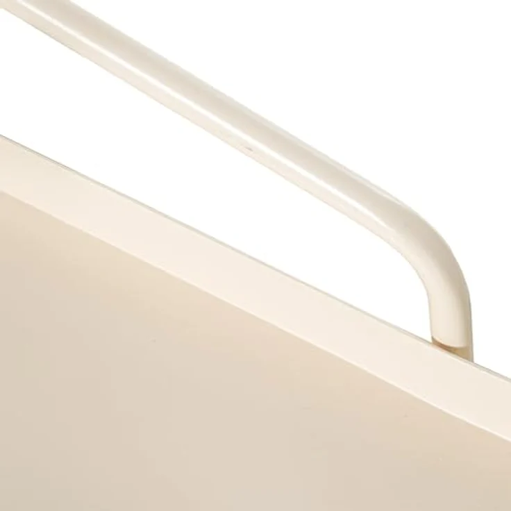 DRW Servierwagen mit Zwei Etagen aus Metall in Weiß, 60 x 28 x 61 cm – Bild 6