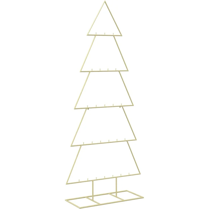 vidaXL Metall Weihnachtsbaum KUOPIO 150 cm Stahl Gold 42053819 – Bild 2