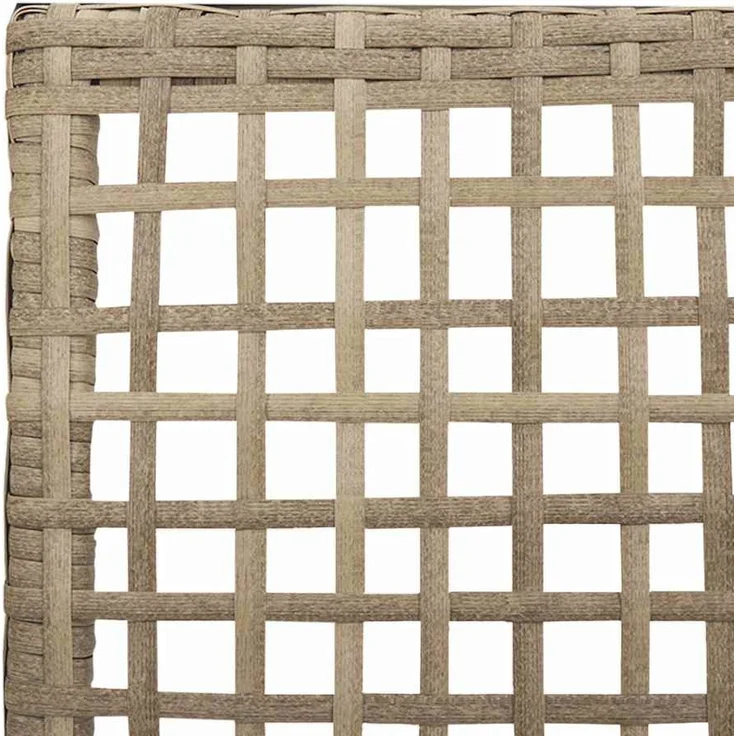 vidaXL Gartenstuhl mit Kissen 2 pcs Beige 55 x 53 x 85 cm Poly-Rattan 42003449 – Bild 7