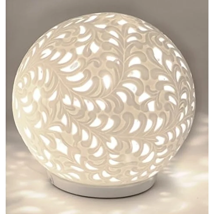 formano Nachttischlampe Romantik, Farbe: Weiß, Motiv: Ranken – Bild 2