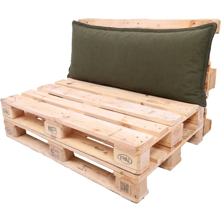 TexDeko Palettenkissen TexDeko Cord Rückenkissen (nur Rückenkissen) wasserabweisend, Premium-Qualität, Cord (120 x 40 x 20/10cm)