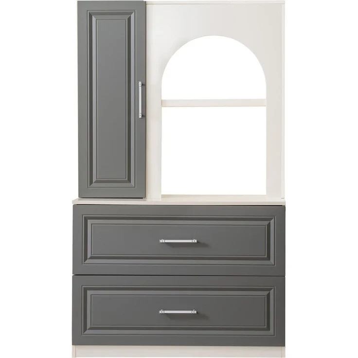Skye Decor 'Valencia Solo - White, Anthracite' Kaffeebar-Schrank, Weiß / Anthrazit, 107 x 182 x 50 cm – Bild 7