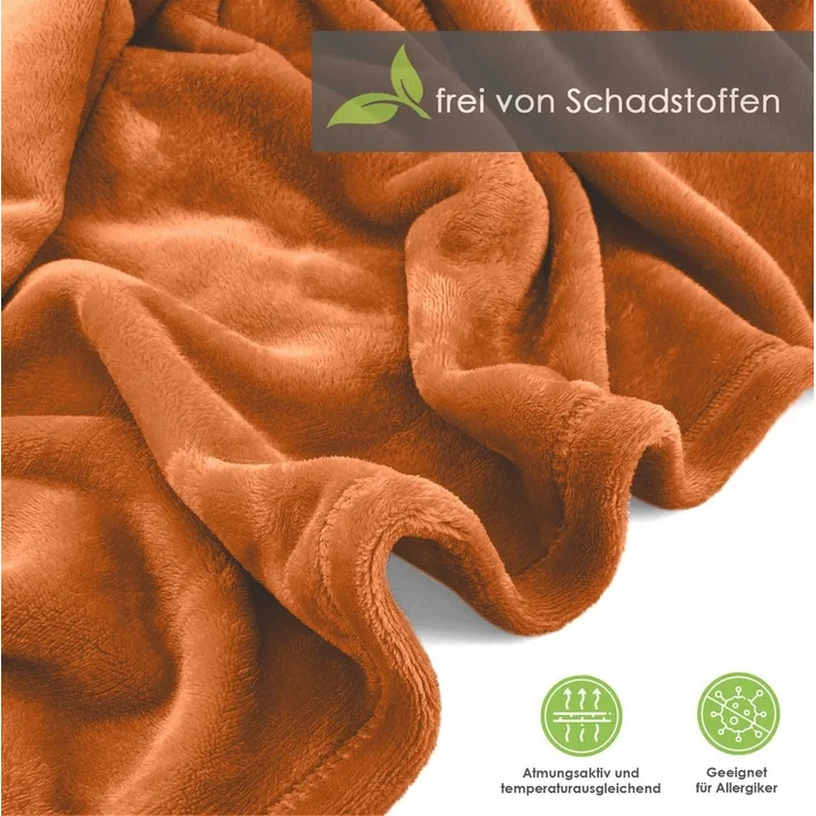 Wohndecke Premium Super Soft Flanell Kuscheldecke Sofadecke, heimtexland, super weich und flauschig, Allergiker geeignet, atmungsaktiv – Bild 2