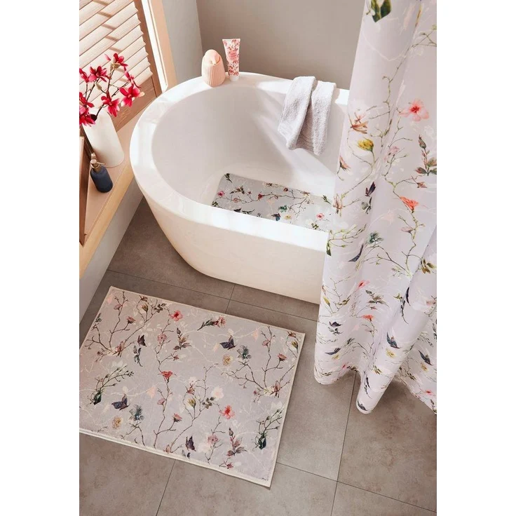 Kleine Wolke Duschvorhang Flores Breite 180 cm, mit beschwertem Saum und Vorhangringen – Bild 2