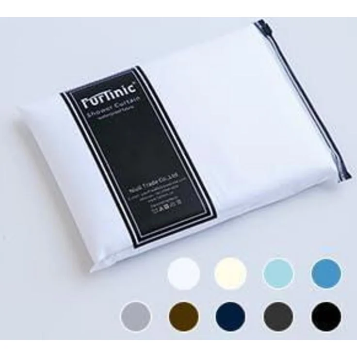 Schmaler Duschvorhang Polyester Weiß 150x200 Wasserabweisend waschbar – Bild 7