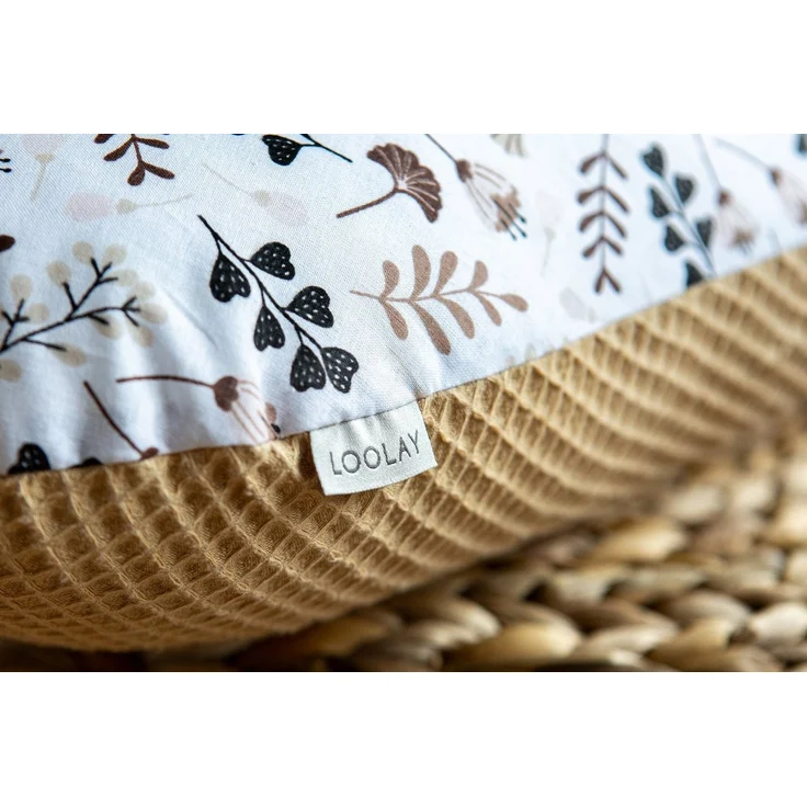 Loolay Seitenschläferkissen WAFFELPIQUE Blumen Schwangerschaftskissen Schlafen Kissen Stillkissen, M/ L oder L/ XL KISSEN + Bezug / 6 MUSTER Auswahl: Waffelstoff Waffelpique/ Türkis BLUMENWIESE Braun, Blau, Rosa, Gelb, Weiß, 170 o. 190 cm Kissen. PREMI... – Bild 2