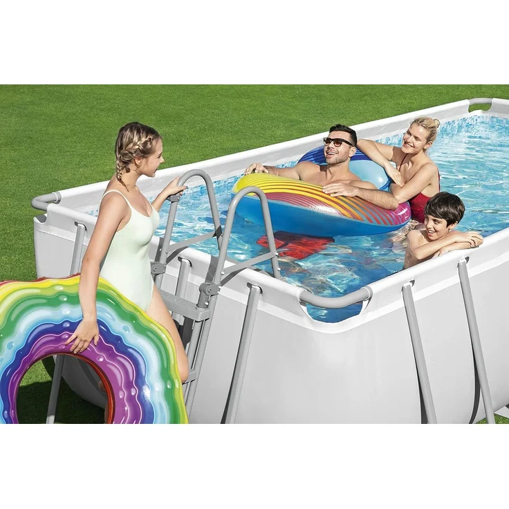 Power Steel™ Frame Pool, Lichtgrau, 404 x 201 x 100 cm – Bild 3