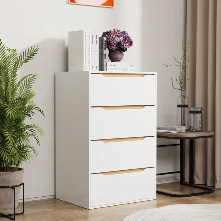 VCM Kommode & Sideboard Malira 921096 Weiß / Honig-Eiche H. 102 x B. 65 x T. 48 cm – Bild 4