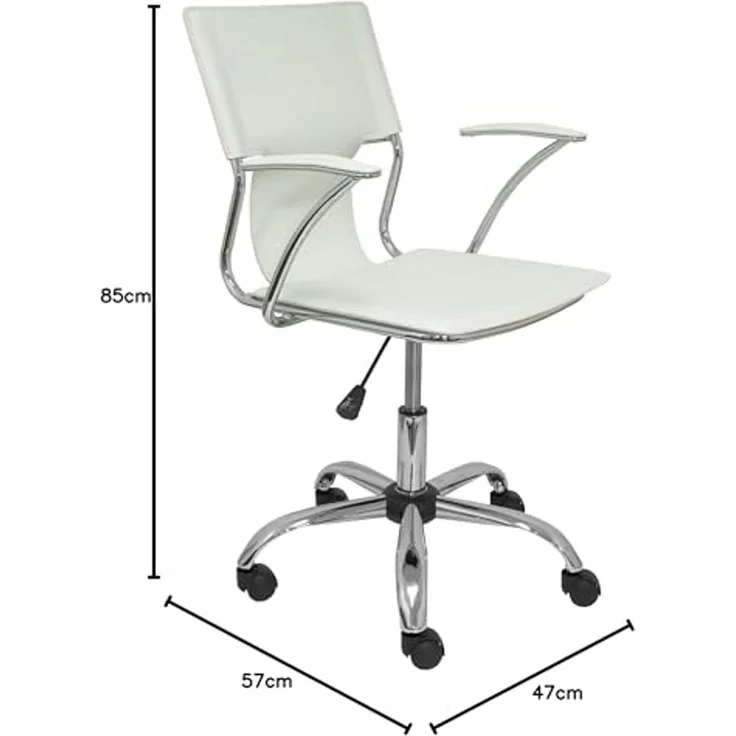 Piqueras y Crespo 214 - Ergonomischer Bürostuhl mit festen Armlehnen, höhenverstellbar und um 360° drehbar – Bild 3