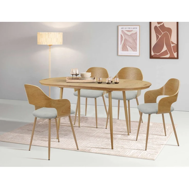 Home affaire Esstisch Belleville, mit Anstecksplatte, ausziehbar 120-160 cm, Höhe 77 cm – Bild 2