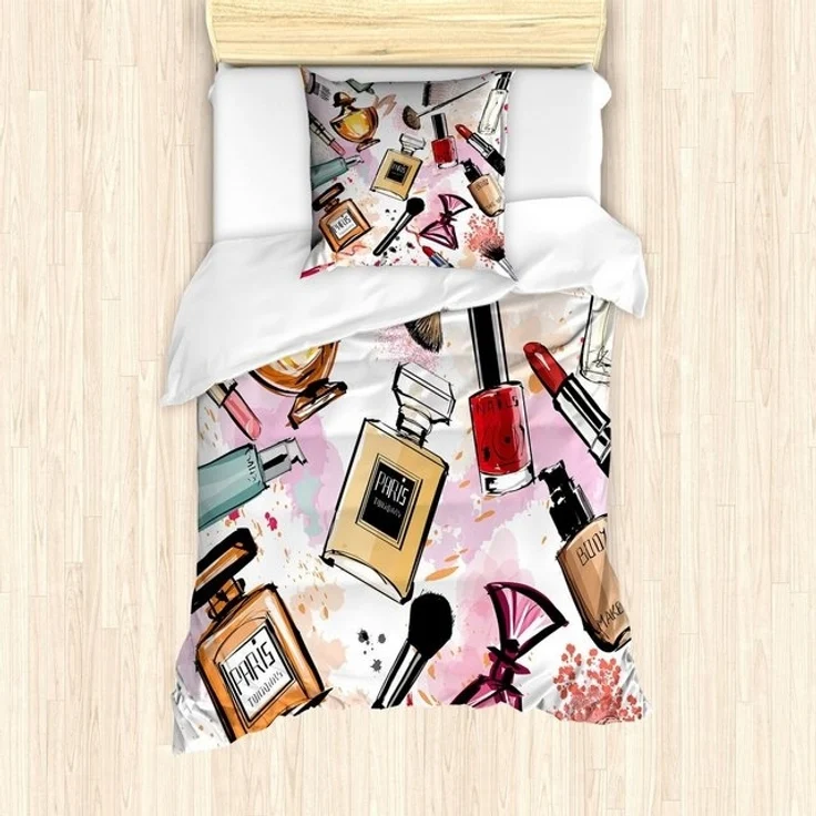 Abakuhaus Bettwäsche Milbensicher Allergiker geeignet mit Kissenbezug, Microfaser, Mode Kosmetik Make up Theme – Bild 2