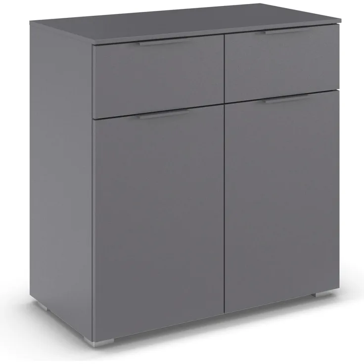 Rauch Möbel Alabama, Kommode, Farbe Grau metallic, Maße 80x81x42 cm