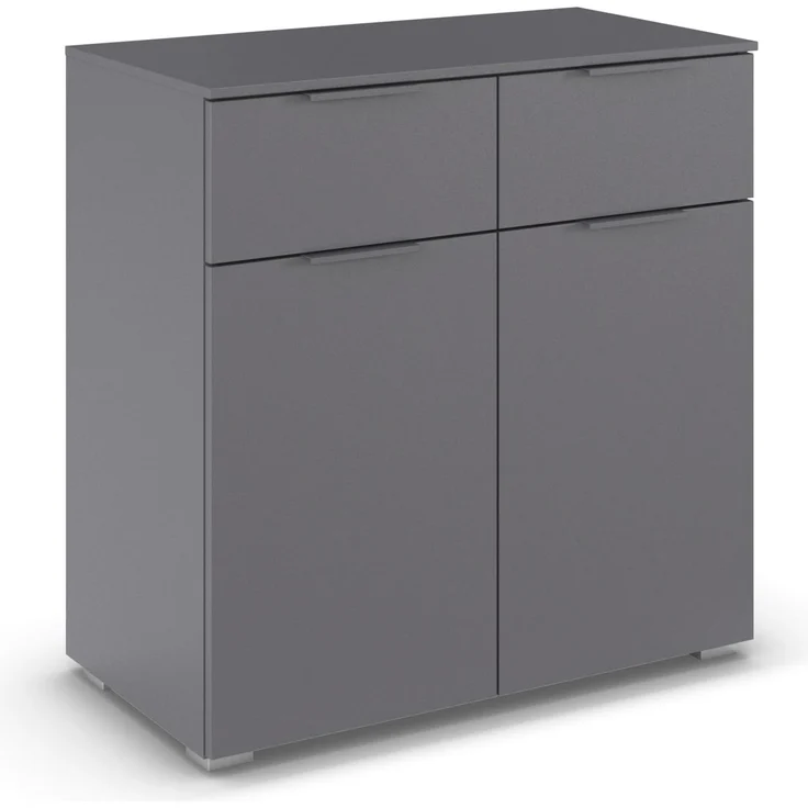 Rauch Möbel Alabama, Kommode, Farbe Grau metallic, Maße 80x81x42 cm