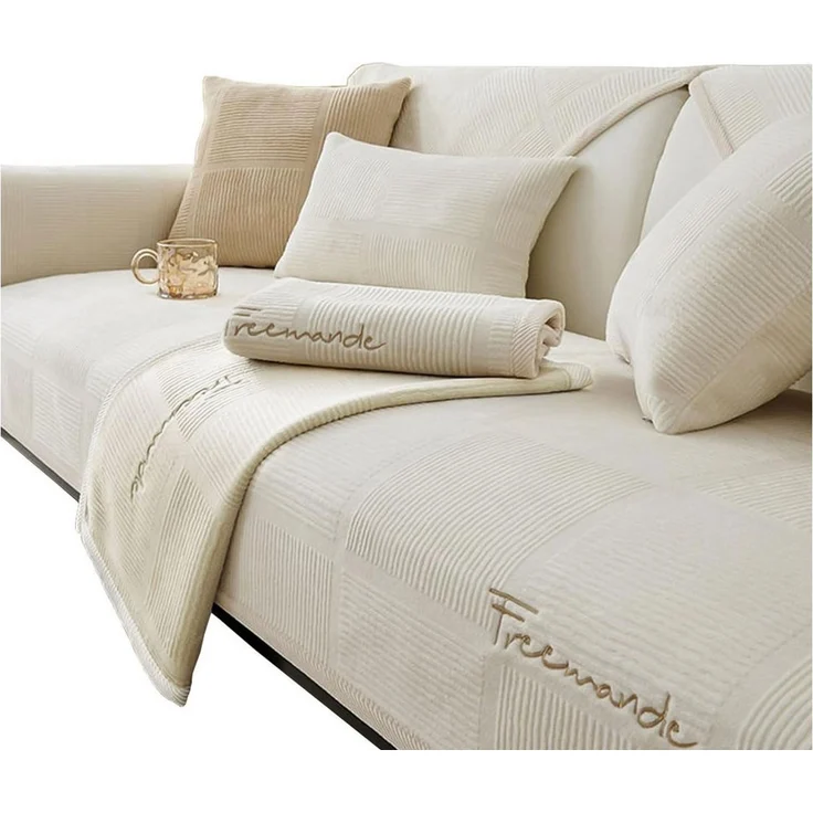 Agger Sofaschoner Couch Überzug, Sofa-Schutzhülle 1/2/3/4 Sitzer L Form Sofa Cover, Sofa Überzug Ecksofa, Universelle Rutschfeste Sofa Überwurf – Bild 1
