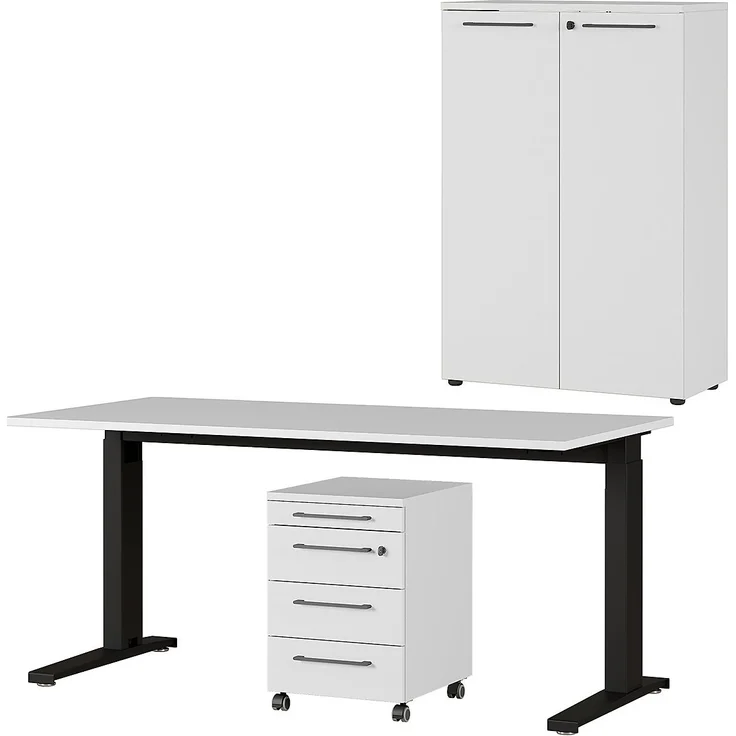 GERMANIA Bürokombination AGENDA BHT 312x120x88 cm bunt Komplett-Büro Büro – Bild 1