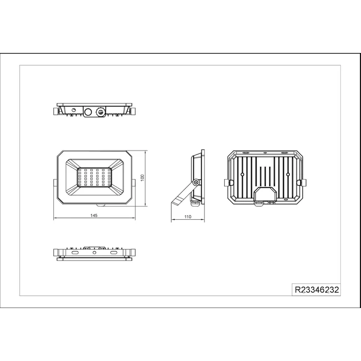LED Flutlichtstrahler FUNCHAL 30W Aluminium Schwarz, IP65, Breite 14,5cm – Bild 17