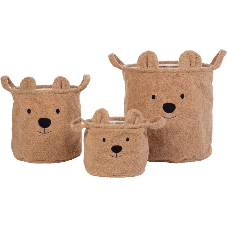 Childhome Teddy Aufbewahrungskörbe – 3 Stück - Bei