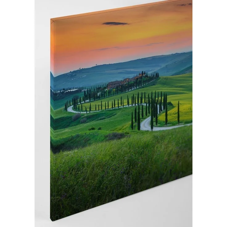 Leinwandbild Landschaft Toskana Grün Orange 90x60 DD120312 Keilrahmen Wandbild – Bild 9