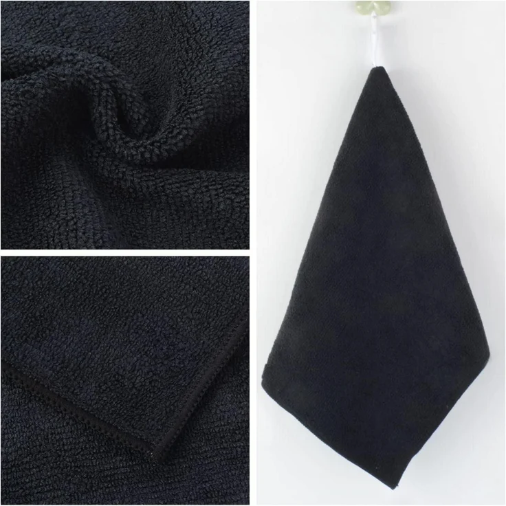 10er Pack Mikrofasertücher super saugfähig 30x30cm schwarz – Bild 7