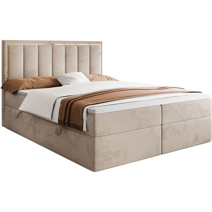 Lookway Boxspringbett AURELIA mit Bettkästen und Topper, mit Bettkasten und Topper – Bild 2