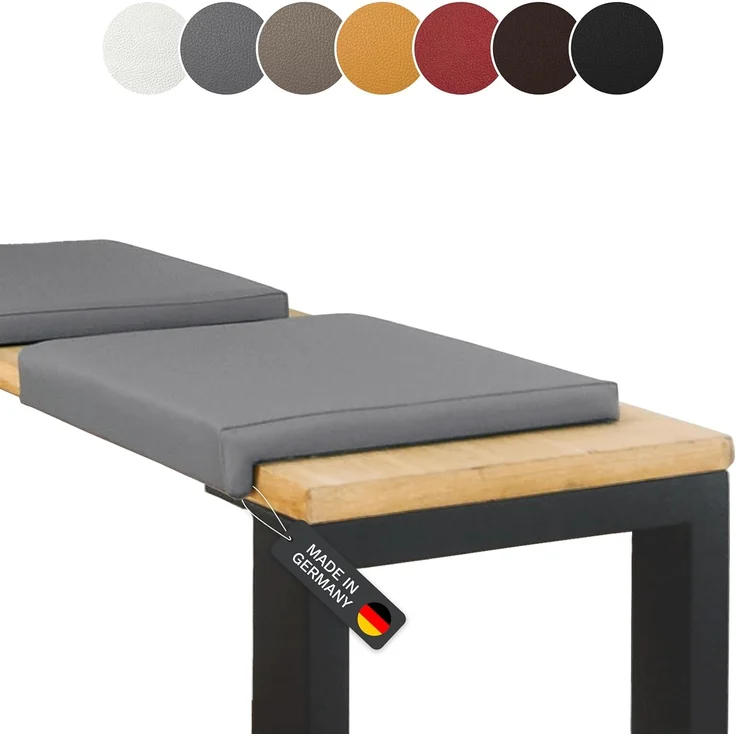 Lycce Bankauflage Klemmkissen, Sitzkissen 1 Leiste, 35cm Klemmtiefe, weich gepolstert, (1 St), verrutscht nicht, hochwertiger Kunstlederbezug, verschiedene Farben – Bild 1