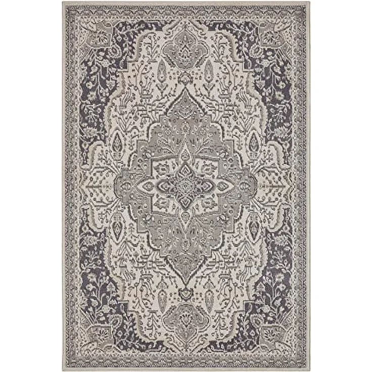 XXXL Flachwebeteppich Terrain, Grau, rechteckig 120x170 cm, Oeko-Tex® Standard 100, für Fußbodenheizung geeignet, pflegeleicht, strapazierfähig – Bild 4