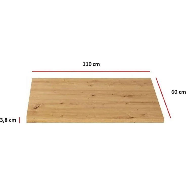 Küchen Arbeitsplatte 110cm 38 mm Küchenzeile Küchenblock Eiche Artisan Eko Stilo – Bild 1