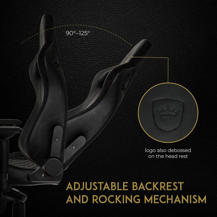 noblechairs Epic Gaming Stuhl - Bürostuhl - Schreibtischstuhl - PU-Kunstleder - Inklusive Kissen - Schwarz/Blau – Bild 5