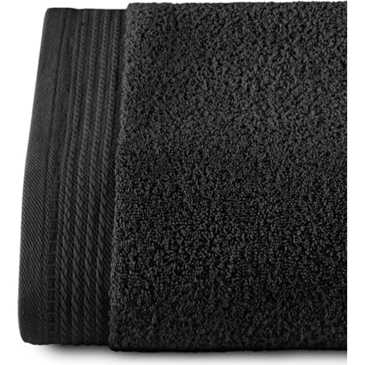Top Towel – Premium – Große Badetücher – Badezimmerhandtücher – 1 großes Duschtuch – 100x150 cm – 100 % Baumwolle – 600 Gramm - Schwarz – Bild 3