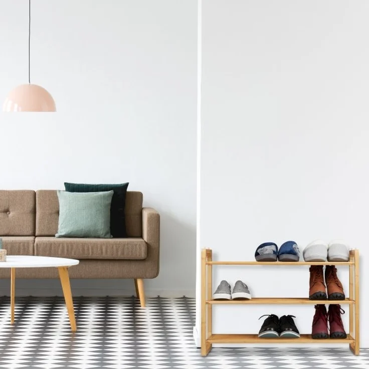 Schuhregal Bambus stapelbar – Bild 5