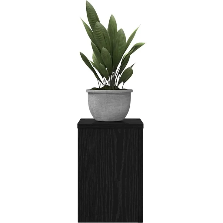 vidaXL Pflanzenständer 2 Stk. Schwarz Eichen-Optik 20 x 20 x 30 cm 869229 – Bild 3
