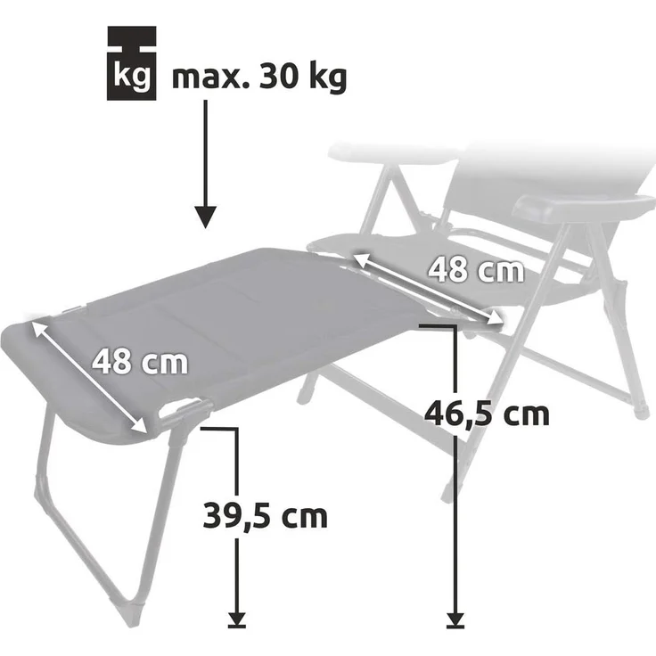 yourGEAR Campingstuhl Footrest Sovana 3D Beinauflage - Fußauflage für Sovana 3D Stuhl – Bild 2