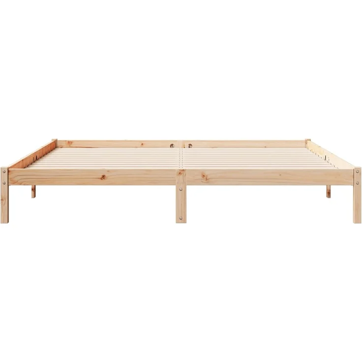 vidaXL Massivholzbett Extra Lang ohne Matratze 180x210 Kiefernholz 852410 – Bild 3