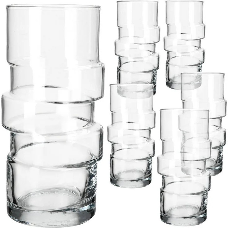 MamboCat Cocktailglas 6x Stapel Cocktailgläser 400ml Longdrinkglas Trinkglas Limo Eistee, Glas – Bild 3
