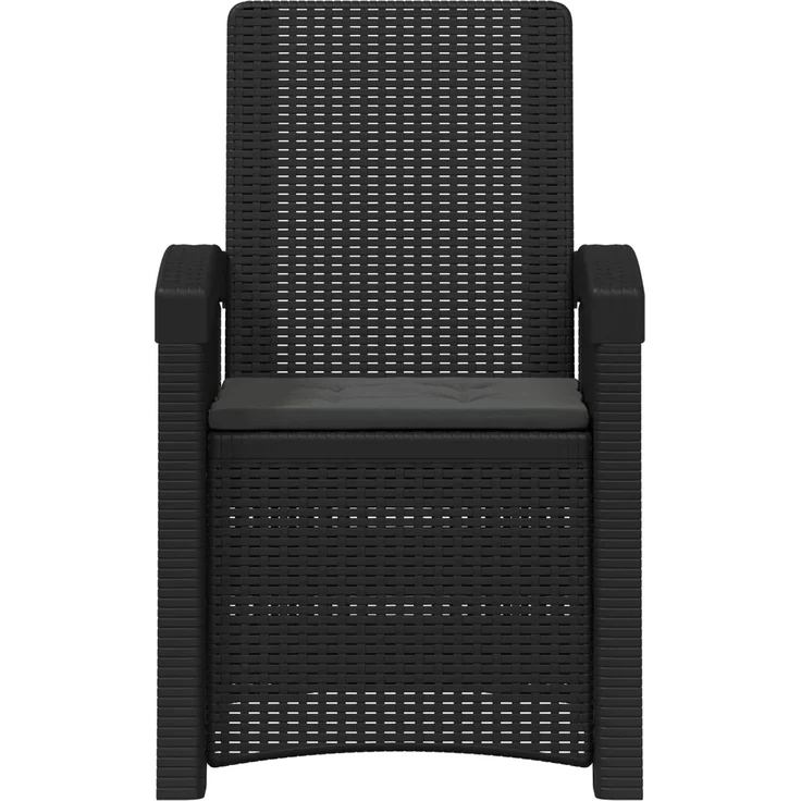 vidaXL Liegesessel Garten Rattan-Optik 2 Stk. Anthrazit PP 8012017 – Bild 5