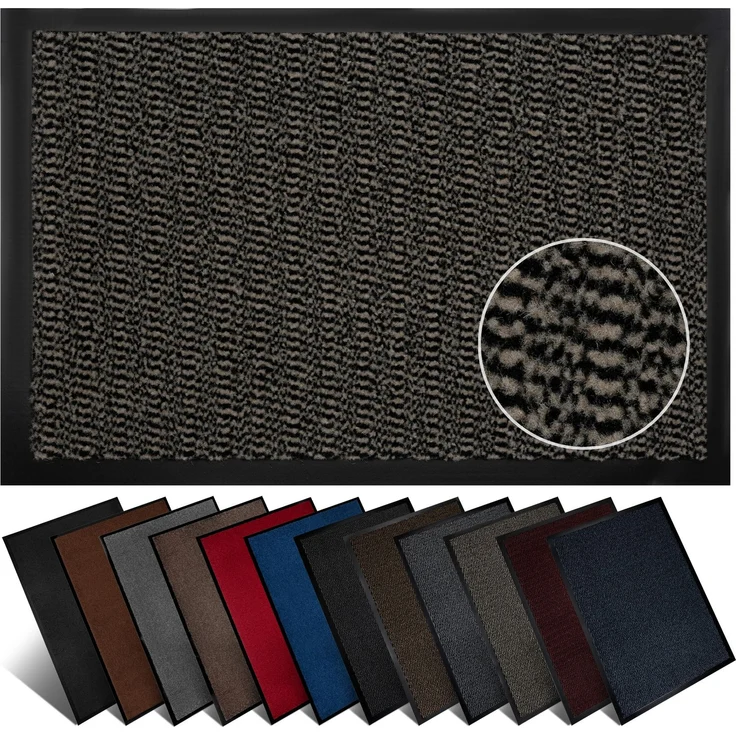 Furni24 Fußmatte - Beige-Schwarz, 40 x 60 cm – Bild 1