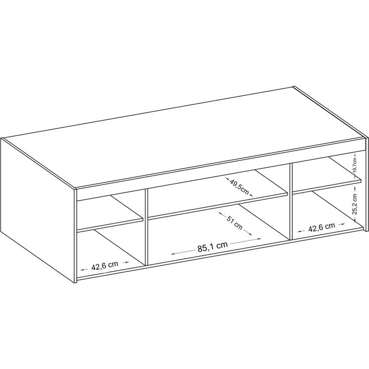 AX LIVING Groß Schrankaufsatz Weiß Storicos 4T 176,3 x 55,5 x 53 cm – Bild 3