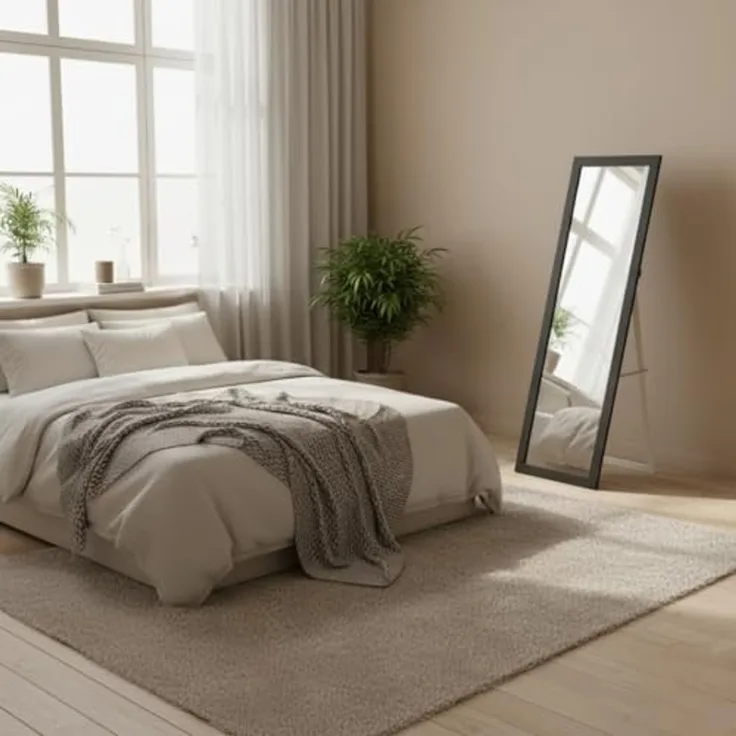 EDAXO Standspiegel Standspiegel HAVLYS, 37x127 cm, Splittergeschütztes Sicherheitsglas (PTE-Folie)
