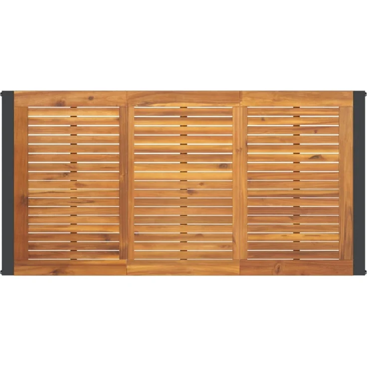 Gartentisch, Balkontisch mit Beinen in U-Form 160 x 80 x 75 cm Massivholz Akazie – Bild 5