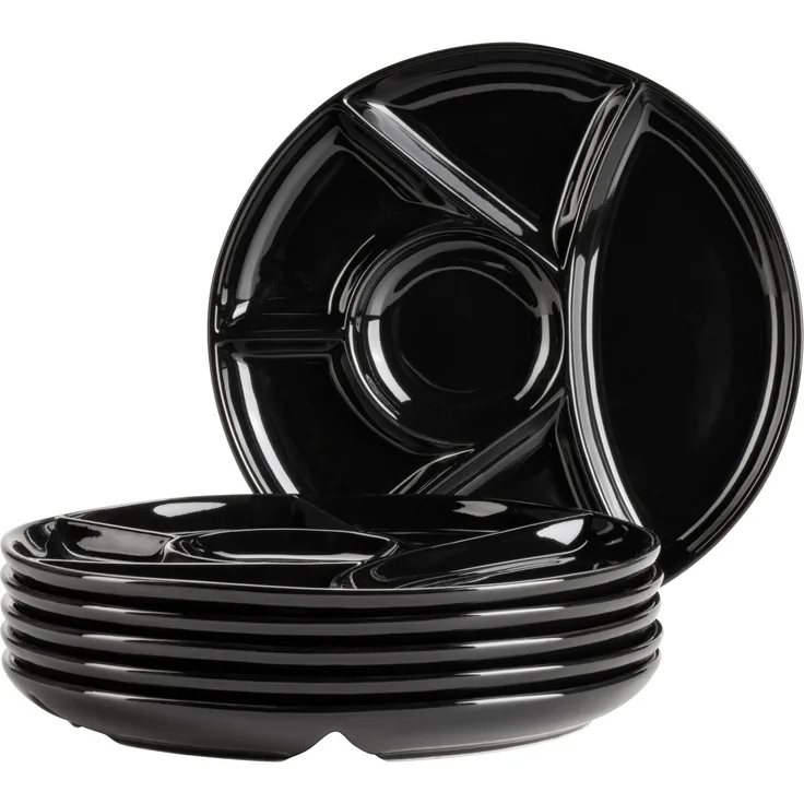 MÄSER Fondueteller Fondueteller Set, aus Porzellan, Ø 21,5 cm, (6 St), Geschirr-Set, Teller-Set