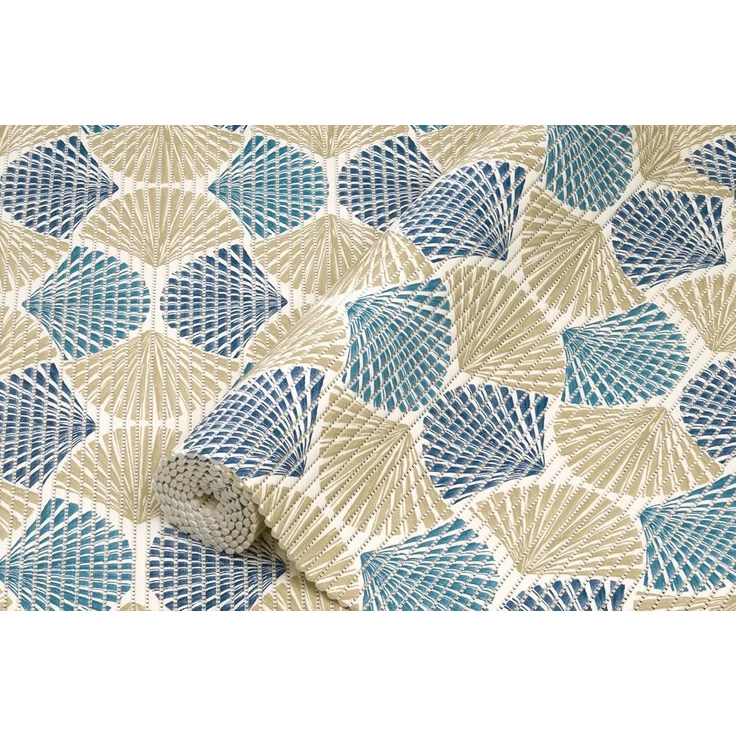 d-c-fix Weichschaummatte Seashells 80 x 50 cm beige/blau – Bild 1