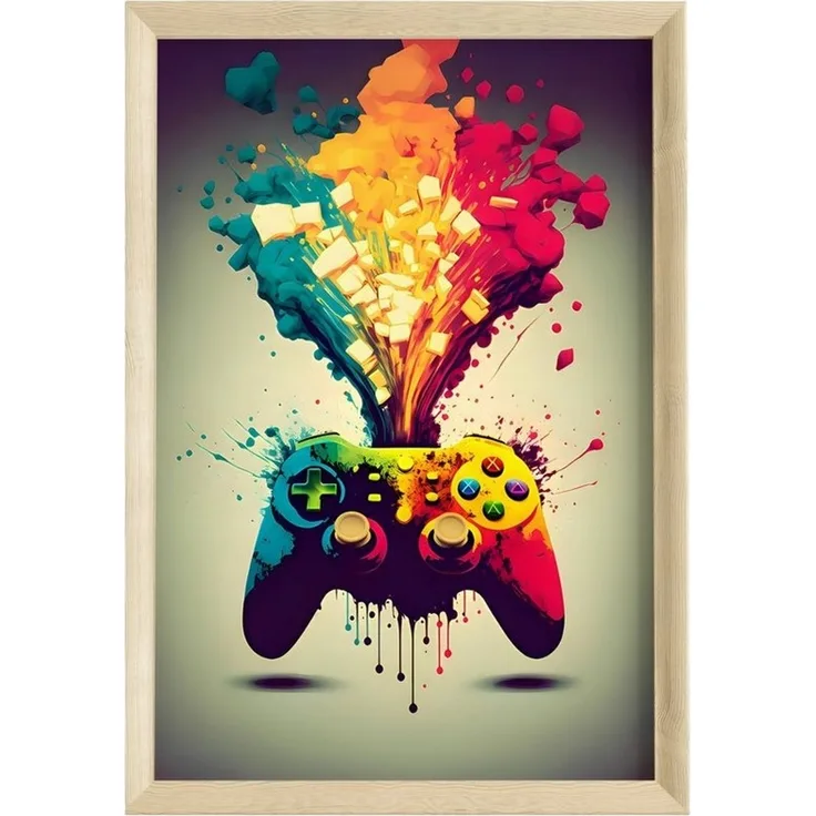 JUSTGOODMOOD Poster Premium ® Gamer Controller · ohne Rahmen